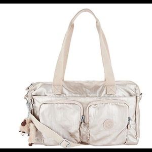 Kipling Front Pocket Satchel - Cyrene Gold